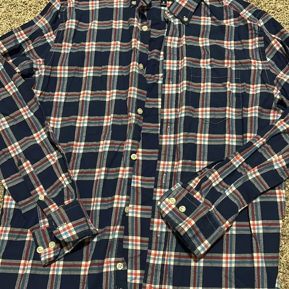 Mens crown and Ivy classic fit flannel button down shirt - Picture 2 of 4